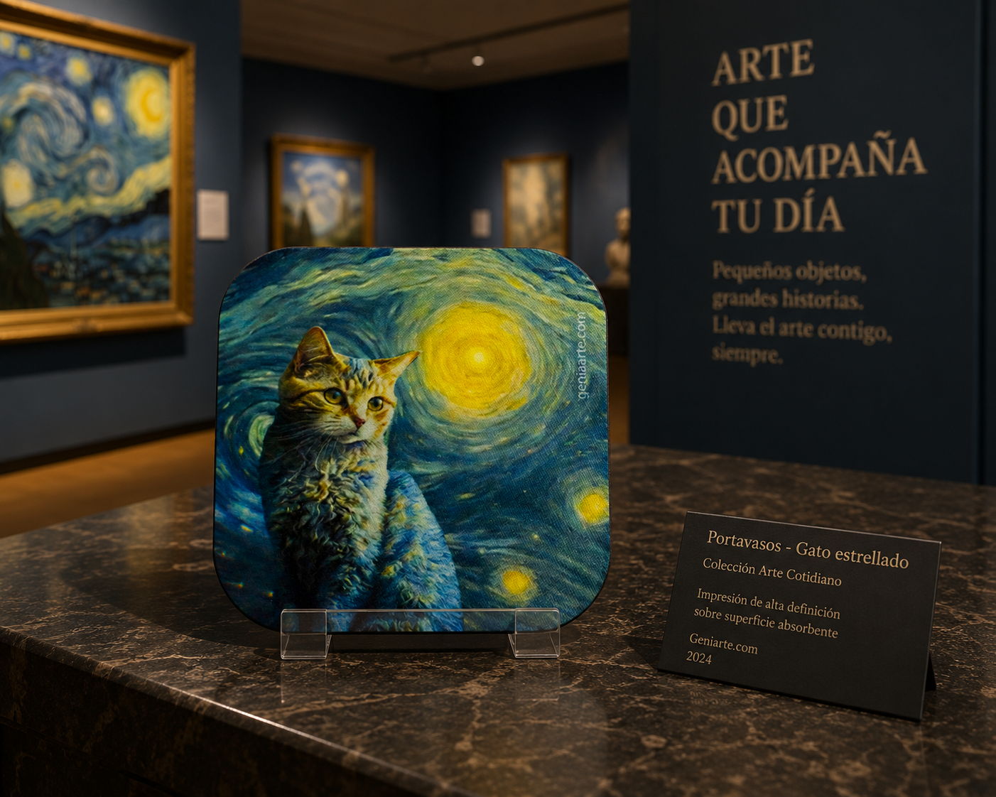 Portavaso (Gato Noche estrellada) - Imagen 2