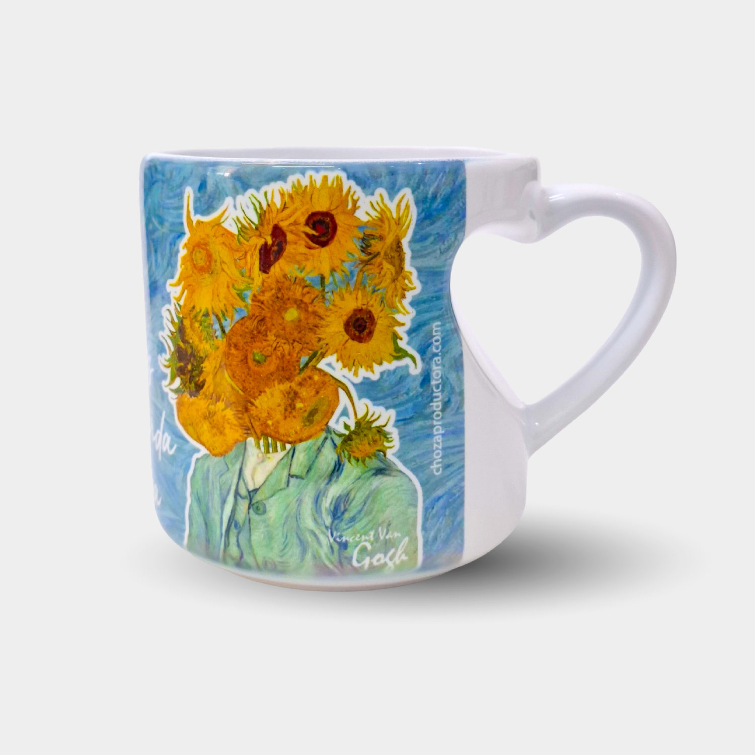 Taza Corazón (Girasoles)